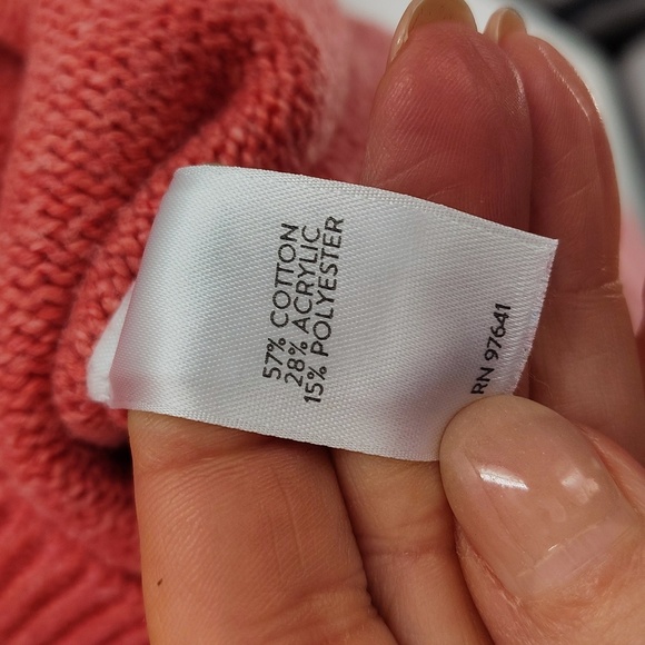 J. Jill sweater size small oversized relaxed fit high neck light salmon color - Picture 3 of 6